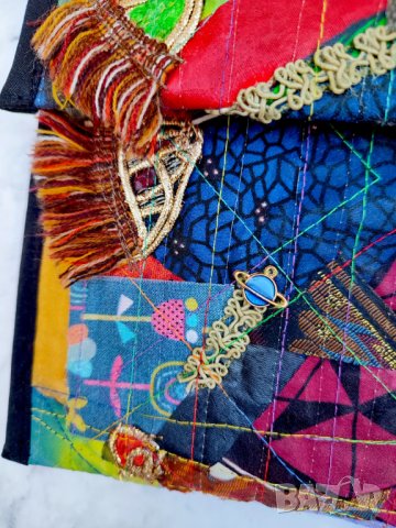 Дизайнерска чанта мозайка, снимка 10 - Чанти - 41337623