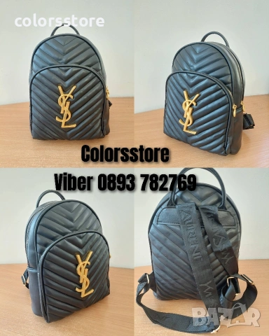 Черна раница YSL- B908, снимка 1 - Раници - 44707121