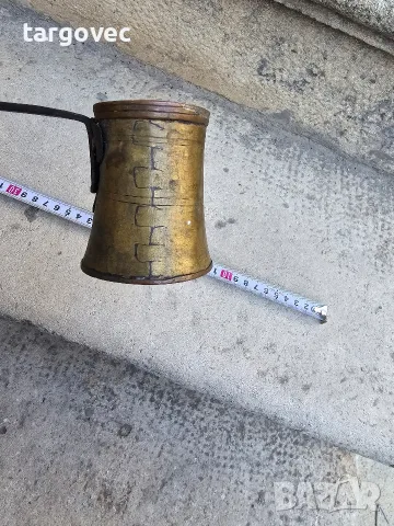 Старо бронзово възрожденско джезве за пясък , снимка 4 - Антикварни и старинни предмети - 55789183