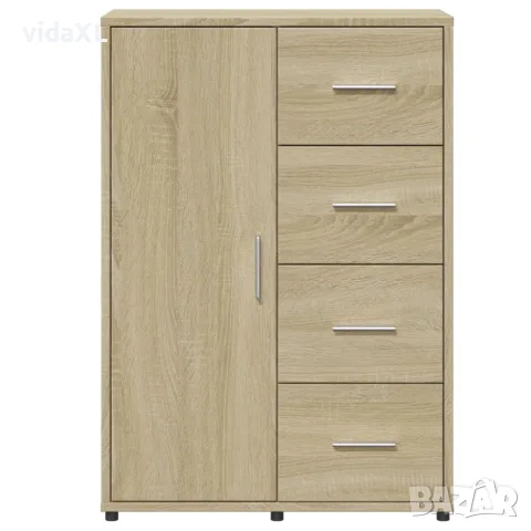 vidaXL Страничен шкаф, дъб сонома, 60x31x84 см, инженерно дърво, снимка 5 - Бюфети - 56148213
