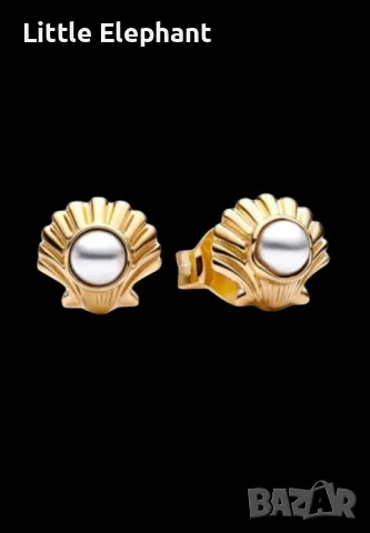 Сребърни обеци Пандора,колекция"Little mermaid"/нови, снимка 1