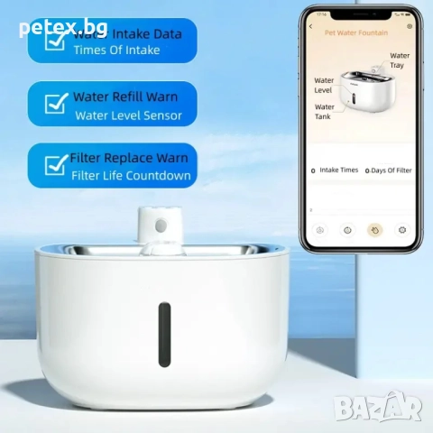 Автоматична поилка / фонтан 3 L за котки и малки кучета, снимка 2 - За котки - 52667136