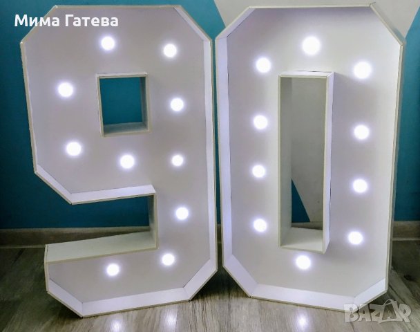 Светещи цифри, букви и надписи, снимка 2 - Декорация - 43936848