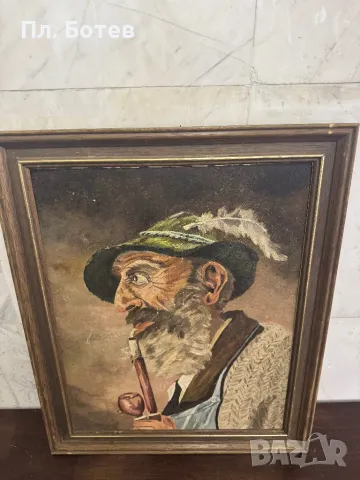 Стара маслена картина, снимка 3 - Картини - 48281137