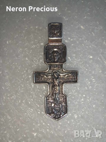 Сребърен кръст 41мм, снимка 2 - Колиета, медальони, синджири - 42448507