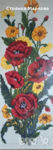 Красив гоблен-макове, снимка 2 - Гоблени - 52505632