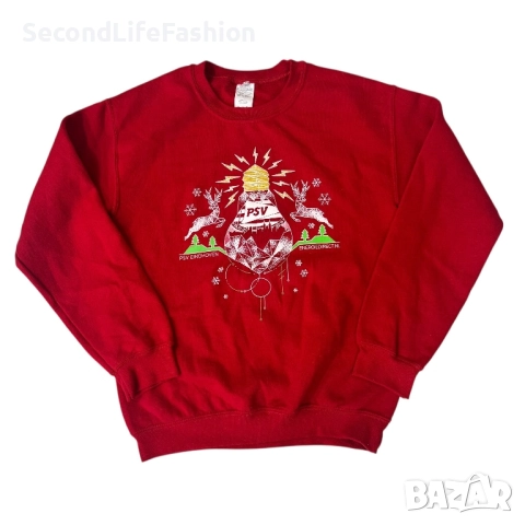 Винтидж суитшърт PSV Eindhoven с коледна тематика размер S
