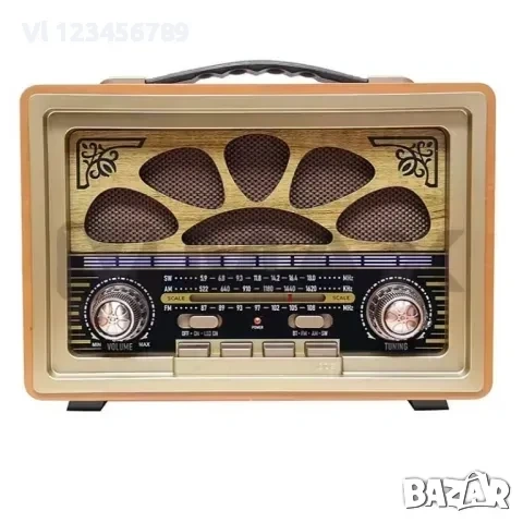 Ретро радио с FM, AM и SW3, MP3, Bt - Мeier M-2022 , снимка 2 - Радиокасетофони, транзистори - 53817280