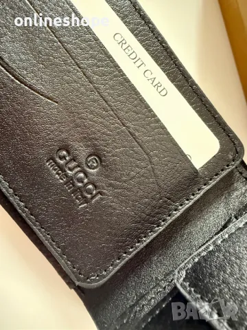 Портмоне / Портфейл Естествена кожа Gucci, снимка 4 - Портфейли, портмонета - 49321965