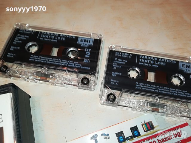 THATS LOVE X2 ORIGINAL TAPE-EMI MADE IN UK 1105231122, снимка 6 - Аудио касети - 40663690