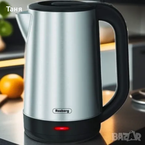 Комплект електрическа кана Rosberg  с ПОДНОС за кафе и чай