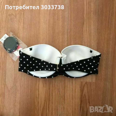 Нов SPANX Ретро Дизайн Полка Точки Горнище на Бански Костюм Размер US10, снимка 3 - Бански костюми - 36171450