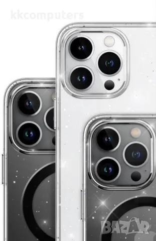 Калъф PVC Wlons Sparkling MagSafe / Черен-прозрачен / за iPhone 16 Pro Max 6.9 Баркод : 3131002, снимка 2 - Калъфи, кейсове - 48122273