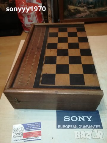 СТАРА ФРЕНСКА ДЪРВЕНА КУТИЯ ЗА ТАБЛА И ШАХ L2406231814, снимка 13 - Антикварни и старинни предмети - 41342433