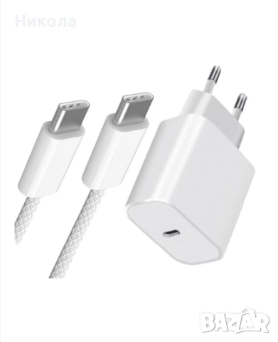 Продавам Комплект зарядно устройство Planet Tech, съвместимо с Apple iPhone 15 / 15 Pro / 15 Pro Max