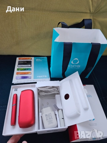 Iqos Original Duo, бездимна цигара, цял комплект, като НОВА, червен цвят