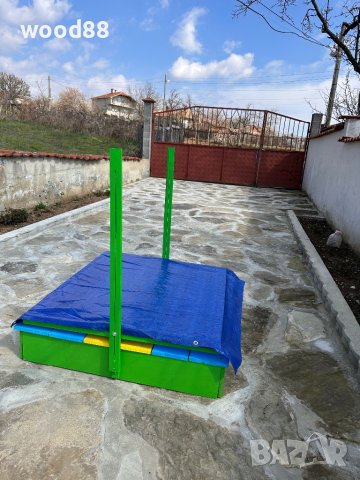 Детски пясъчник с пейки и капак, снимка 14 - Градински мебели, декорация  - 28644185