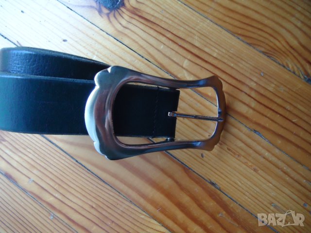 черен колан естествена кожа, снимка 3 - Колани - 42378449