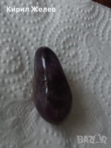 Полиран камък аметист 43227, снимка 4 - Антикварни и старинни предмети - 53578216