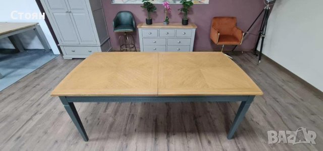 ПРОМОЦИЯ!!!Трапезна дървена маса със сиви крака, снимка 3 - Маси - 44149377