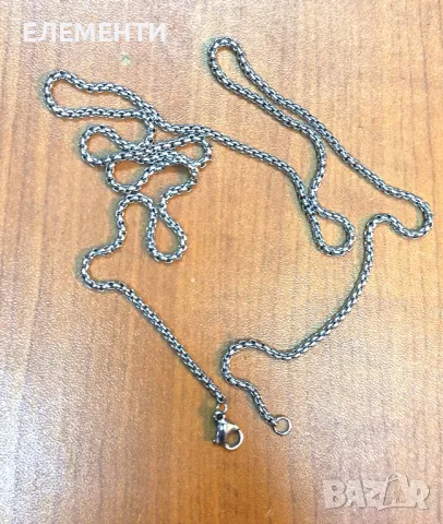 Стоманен Синджир - 2 мм / 60 см, снимка 2 - Колиета, медальони, синджири - 47838670