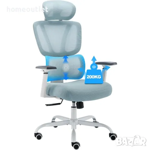 ПРОМОЦИЯ Многофункционален ергономичен офис стол BRTHORY 6007 (OFFICE CHAIR), снимка 5 - Столове - 48880127