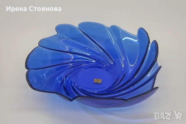 Стъклена фруктиера в синьо. , снимка 3 - Аксесоари за кухня - 49324404