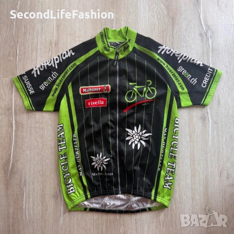 Мъжка колоездачна фланелка Michel Jordi Bicycle Team Max Hürzeler, размер L, вело тениска 