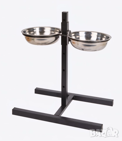 Двойна регулируема поставка за хранене с две купи по 0.7л., снимка 6 - За кучета - 51625821