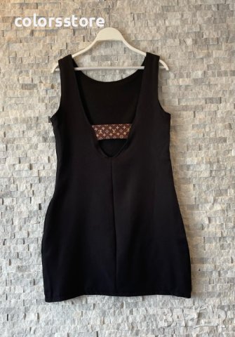 Черна рокля Louis Vuitton  код IM-45RE, снимка 3 - Рокли - 41498359