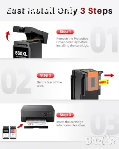 Нови Canon 560 561 XL съвместими мастилени касети PG-560XL CL-561XL принтер тонер печат мастило, снимка 6 - Консумативи за принтери - 55941710