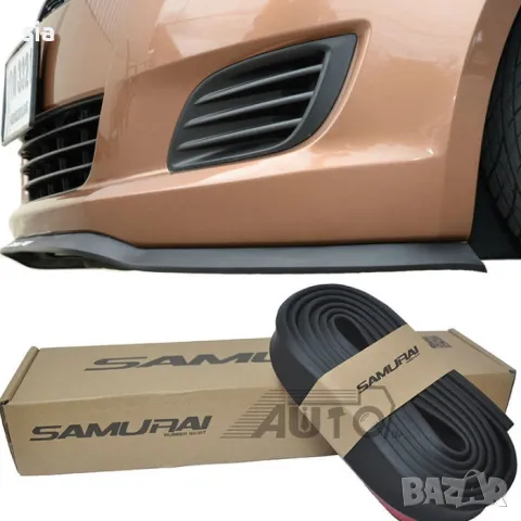 Спойлер за броня и прагове, Лип спойлер, 2,5м., чиста черен, снимка 2 - Аксесоари и консумативи - 49671469