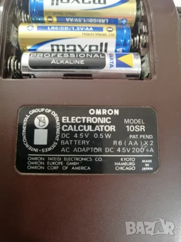 Рядък модел, ретро калкулатор OMRON 10SR, снимка 6 - Антикварни и старинни предмети - 49518767