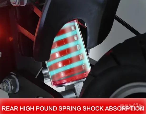 Електрическа тротинетка със седалка ТОП! 3200W Мощна голяма за възрастни, електрически скутер офроуд, снимка 12 - Велосипеди - 50024753