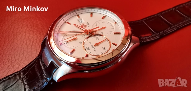 ПРОДАВАМ ЗЛАТЕН ЧАСОВНИК TAG HAUER, модел LINK Calibre 16, като нов, снимка 8 - Мъжки - 52707003