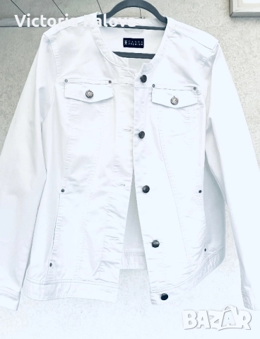 Класическо бяло яке деним премиум, снимка 3 - Якета - 52536458