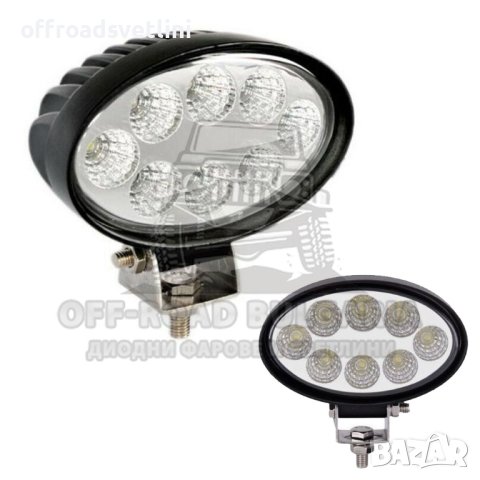 24W Диоден Фар, Диоден фар за джипове, трактори, мотокари и др.