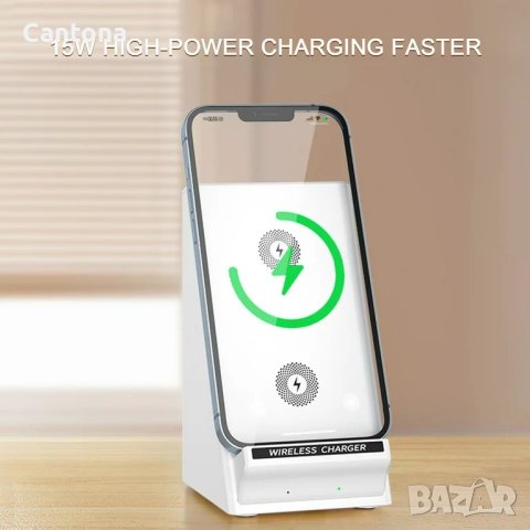 15W бързо безжично зареждане зарядно с държач за писалки , снимка 5 - Безжични зарядни - 41441749