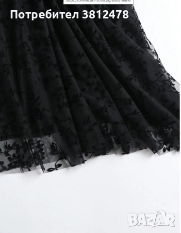 Плюс размер Елегантна винтидж романтична ежедневна пола, снимка 4 - Поли - 53851479