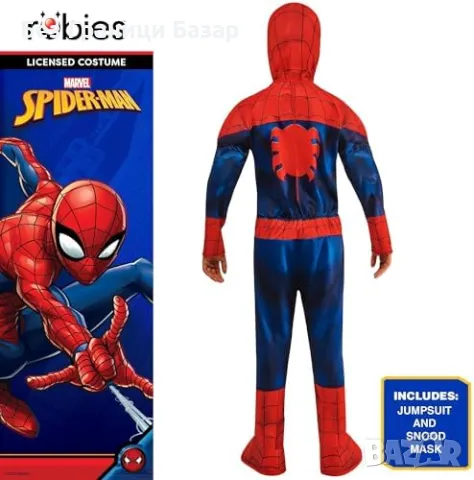 Нов Спайдърмен детски костюм – с подплатени мускули и маска деца 7/8 години, снимка 8 - Други - 49517147