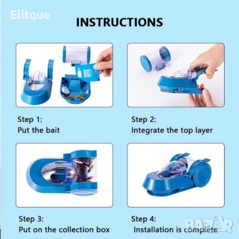 Висококачествена кутия за капани за хлебарки, мини уловител за хлебарки с форма на кола , домашен ин, снимка 3 - Други стоки за дома - 52854577