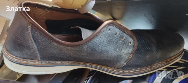 Мъжки обувки Rieker Мъжки шити обувки с връзки Rieker Антистрес обувки естествена кожа Рикер !, снимка 7 - Спортно елегантни обувки - 51069450