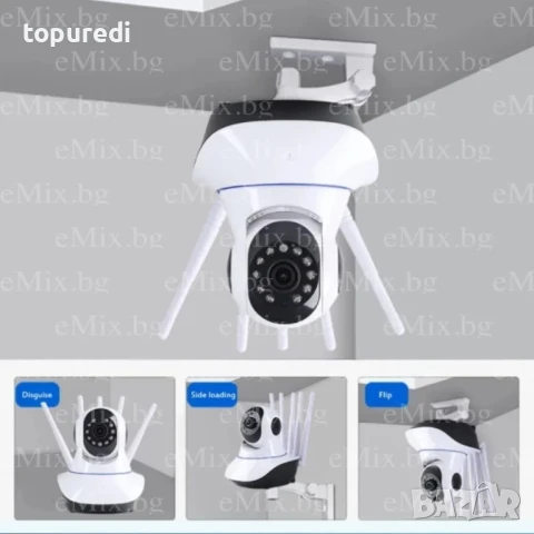 Безжична Wi-Fi камера с пет антени, снимка 5 - IP камери - 50723391
