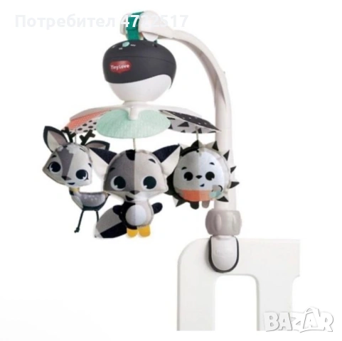 Tiny love Музикална въртележка Take Along Mobile 3 в 1 Black&White