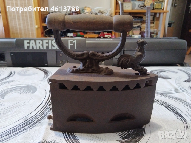 Ретро ютия на жар, снимка 3 - Антикварни и старинни предмети - 53838525