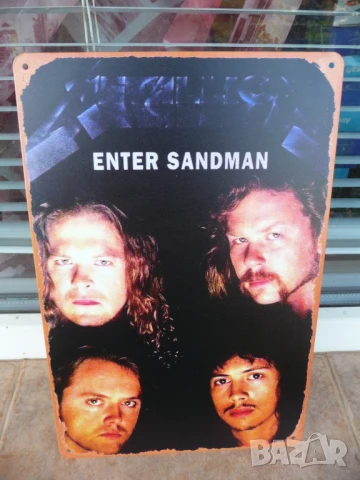 Метална табела музика Metallica Enter Sedman Метъл група албум хитове фен тежка