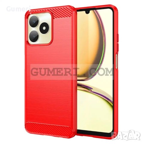 Realme C53 4G Противоударен Силиконов Гръб Карбон, снимка 2 - Калъфи, кейсове - 41903592