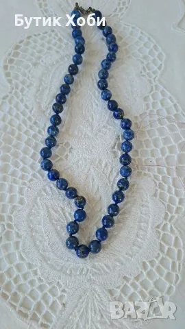 Ретро гердан от естествен лапис лазули , снимка 5 - Антикварни и старинни предмети - 50132874