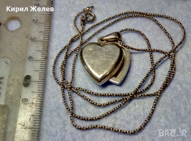 РОМАНТИЧЕН СРЕБЪРЕН ПЕНДАНТ СЪРЧИЦЕ РАМКА За СНИМКИ с ФИНА СРЕБЪРНА ВЕРИЖКА - СРЕБРО 925 ПРОБА 13820, снимка 7 - Колиета, медальони, синджири - 49866142