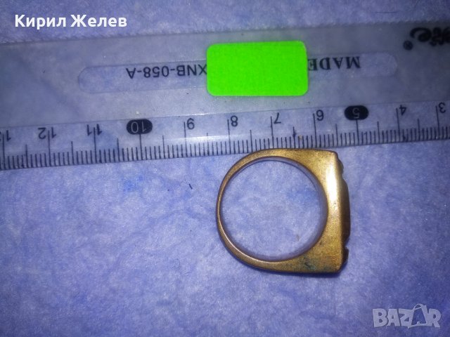 МНОГО СТАР МАСИВЕН БРОНЗОВ РЪЧНО ОРНАМЕНТИРАН КЛАСИЧЕСКИ РЕТРО ПРЪСТЕН МАЙСТОРСКА ИЗРАБОТКА 36990, снимка 7 - Антикварни и старинни предмети - 39722767